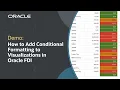 How to Add Conditional Formatting to Visualizations in Oracle FDI