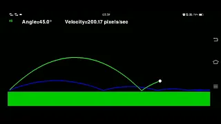 Projectile motion in python pygame