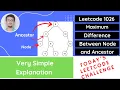 Leetcode 1026 Maximum Difference Between Node and Ancestor - Hindi