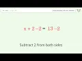 Linear equation with one unknown Solve x 2 13 step-by-step solution