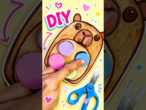 DIY Capybara Fidget Toy 🐾 | Easy Paper Craft #Shorts