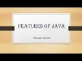 Features of Java Java OOP Introduction Malayalam Tutorials