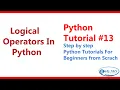 Python Logical Operators Python Operators with Example Logical Operators in Python