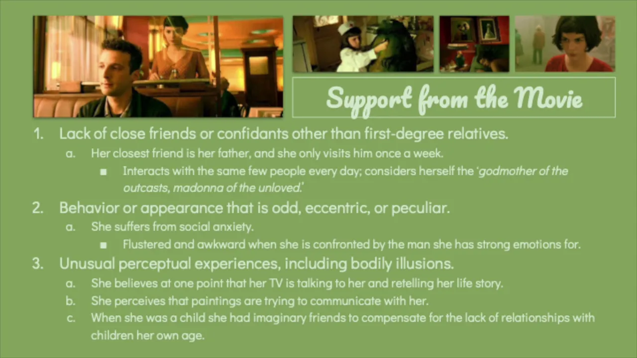 Psychology in Film (Amelie, 2018)