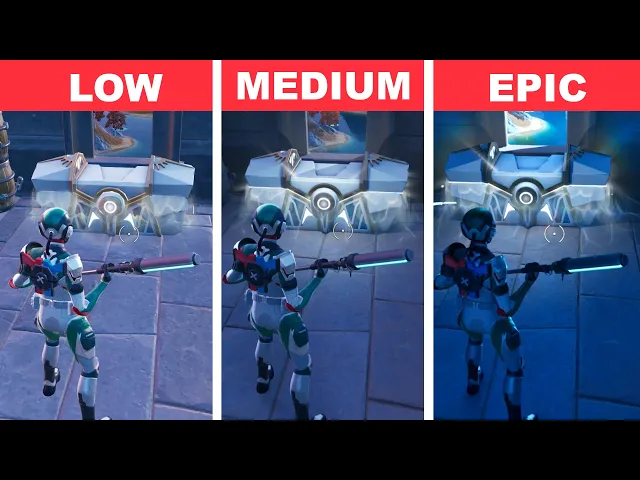 Fortnite – PC Low vs. Medium vs. High vs. Epic Detailed Graphics Comparison UNREAL ENGINE 5.1