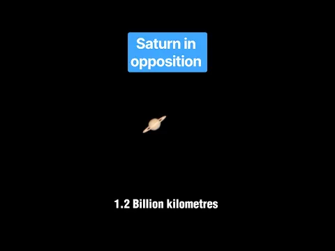 Watch Planet Saturn 🪐 in opposition through my telescope 🔭