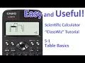 ClassWiz Calculator Tutorial - Table 5-1 Table Basics