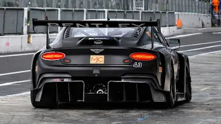 Onboard the BRUTAL sounding Gen2 Bentley Continental GT3 racecar (HQ race-spec Twin Turbo V8 sounds)