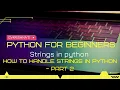 STRINGS IN PYTHON - PART 2