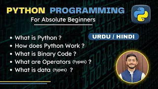 Python Operators Binary code Data types Basic Programming Tutorial For Absolute Beginners