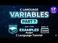 C Language Tutorial Series - Part 7 Variables in C Program Sarangee Online Tutorials