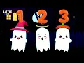 Five Little Ghosts 👻 Spooky Halloween Songs | Little Hues Baby Sensory Video
