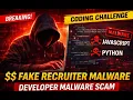 Developers Targeted Fake Recruiters Hiding Malware in Coding Challenges