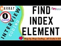 4 Write a Java program to find the index of specific element in an array APIPOTHI