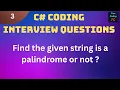 How to Check if a String is a Palindrome in C Coding Interview C Interview Questions 3