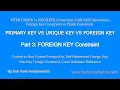 PRIMARY KEY vs UNIQUE KEY vs FOREIGN KEY - Part 3 FOREIGN KEY CONSTRAINT SELF REFERENCE KEY