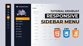 Tutorial Membuat Responsive Sidebar MENU dengan HTML CSS JAVASCRIPT Academy Coder Practice