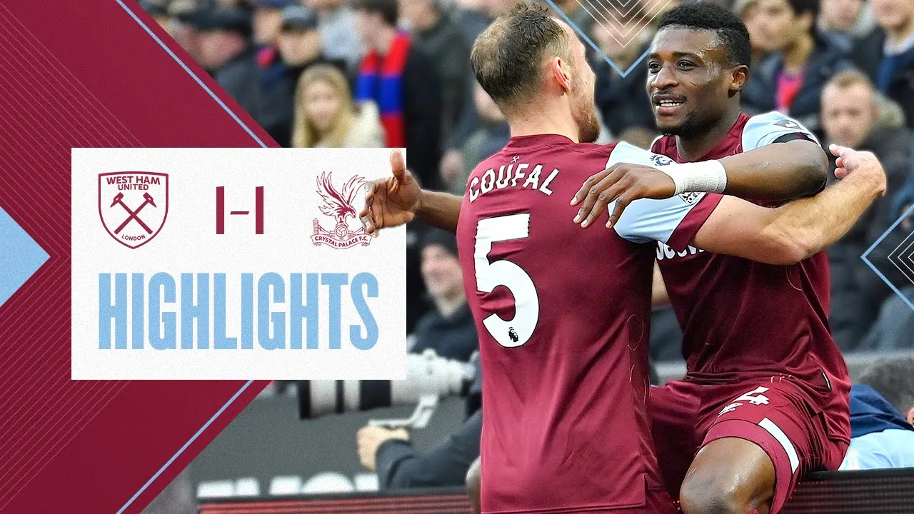 West Ham 1-1 Crystal Palace | Kudus' Goal Secures A Well ...