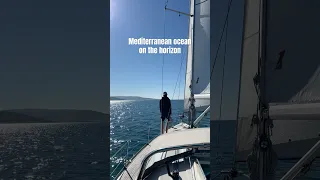 Mediterranean on the horizon 🌊 #sailing #boatlife #sailinglife #sailboat