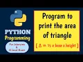 Python program to calculate the area of triangle M3R5 O level practical question Python Course