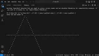 Java Program A Pattern User Input For Visual Studio Code VS Code