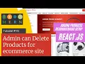React js Tutorial 15 Admin can Delete Product Api for ecommerce site