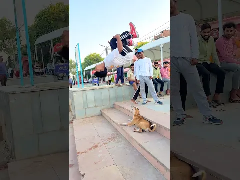 dog🐶😰 friendship speaks louderthan words🙏#viraljump#talentedboystunt #dogapparel#funny