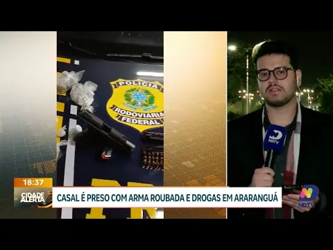 Perseguição na BR-101: PRF prende casal com arma e drogas em Araranguá