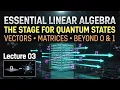 Lec-3 Linear Algebra for Quantum Computing Explained Vectors Eigenvalues Unitary Operators