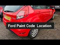 Ford Paint Code Location