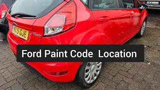 Ford Paint Code Location
