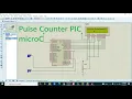 how to make a pulse counter with pic18f452 microcontroller in proteus using micro C