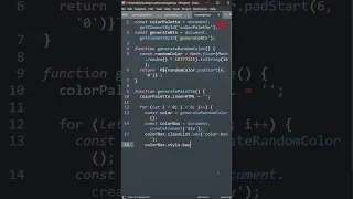 Color Palette Generator HTML CSS JavaScript