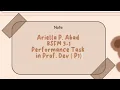 Performance Task in ELECT 04 Professional Development and Career Planning Ariella Abad