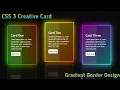 Creative CSS Gradient Border Card Design New Card Design - Code IT with AK