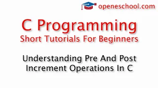 C Programming Basics - Pre And Post Increment Operations In C