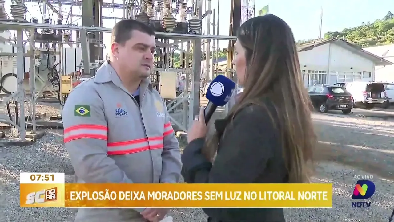 Celesc dá previsão para retornar energia após explosão em subestação