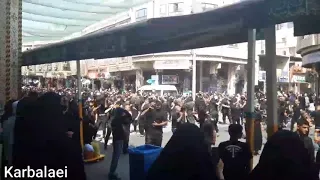 حيدر حيدر زنجيل موكب سيد الشهداء من امام صحن الامام العباس ع