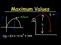 Maximum and Minimum Value Word Problems - Quadratic Equations