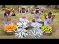 Download Lagu Pomfret fish \u0026 Special Kacha Ilish cooking for village people | villfood Kitchen