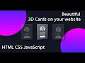 3D Glass card for web site HTML CSS JavaScript