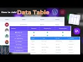 How to Create Data Tables With Elementor in WordPress 2025 Free Data Tables Plugin