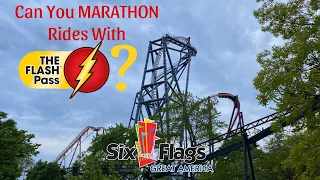 Can You MARATHON The Coasters of Six Flags Great America with a Flash Pass