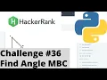 Hackerrank Python Challenge Find Angle MBC