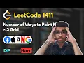 Number of Ways to Paint N 3 Grid LeetCode 1411 Dynamic Programming