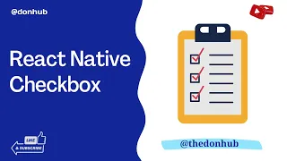 React Native Checkbox Tutorial From Beginner to PRO Custom 3rd Party 2024