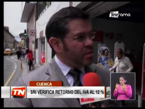 SRI verifica retorno del iva al 12%
