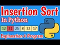 Insertion Sort in Python Insertion Sort Program Class 11 12 Computer Science
