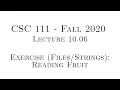 C Programming Fall 2020 - Lecture 10 06