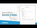 How to Fill Out Form Doctor s Note Online PDFRun